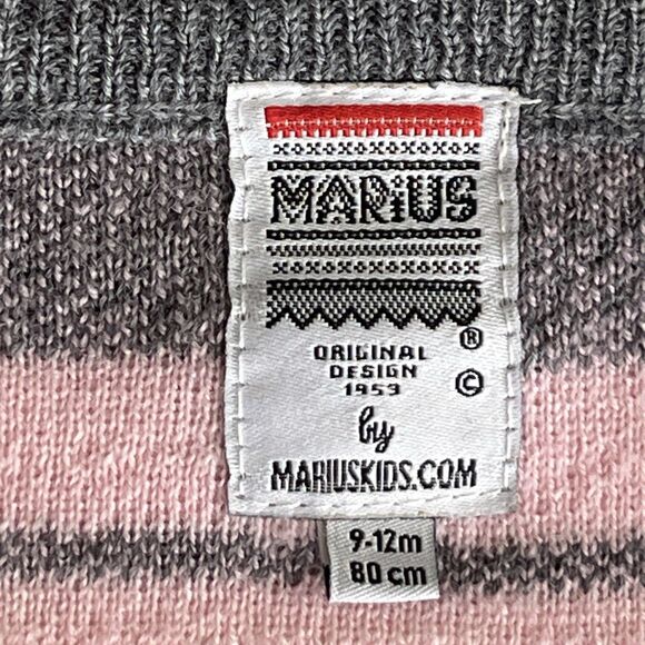 Marius‎ Nordic 100% Merino Wool Baby Girl Cardigan Sweater Fair Isle 9-12 Months - Picture 2 of 8